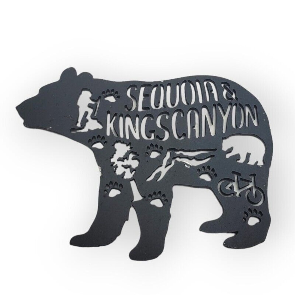 Bear Metal Art Magnet Souvenir California Sequoia‎ Kings Canyon Mini Playhouse